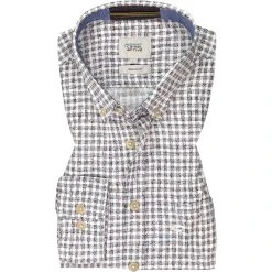 camel active Hemd 409112/6S22/02 Regular Fit, Weiß- schwarz kariert, Weiß-schwarz