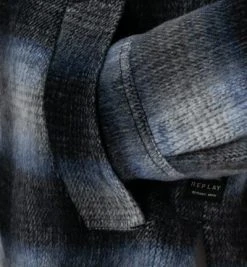 Replay Overshirt M4048W.000.52464/010 Wolle, Blau meliert, Hellblau-schwarz -hemdenverkauf 379724 norm3