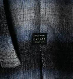 Replay Overshirt M4048W.000.52464/010 Wolle, Blau meliert, Hellblau-schwarz -hemdenverkauf 379724 norm4