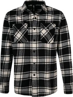 Replay Overshirt M4067.000.52438/010 Baumwolle, Schwarz-weiß kariert, Schwarz-weiß
