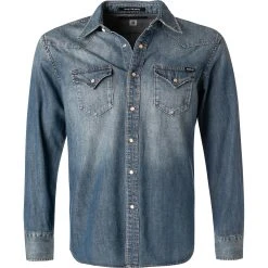 Replay Jeanshemd M40.000.26C 94A/009 Baumwolle, Mittelblau