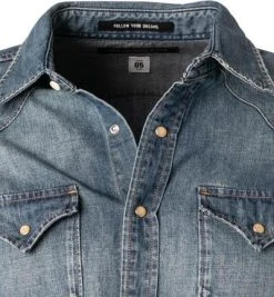 Replay Jeanshemd M40.000.26C 94A/009 Baumwolle, Mittelblau -hemdenverkauf 379727 norm2