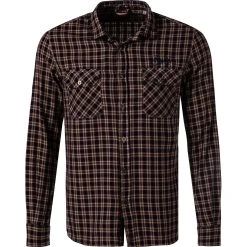 BOB Hemd CLOSE715 R0060/beige Baumwolle, Rot-beige kariert