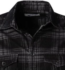 GAS Hemd 151364 080859/0200 Cord, Schwarz meliert, Schwarz -hemdenverkauf 379865 norm2