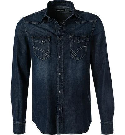 GAS Jeanshemd 151258 020893/WX53 Baumwolle-Leinen, Dunkelblau 2 GAS Jeanshemd 151258 020893/WX53 Baumwolle-Leinen, Dunkelblau – Bild 2