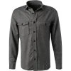 BOGGI MILANO Hemd BO21A0269/01 Overshirt, Flanell, Grau meliert, Grau