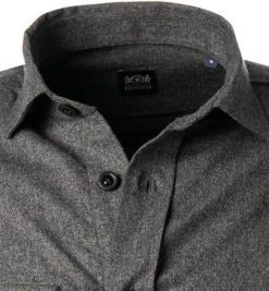 BOGGI MILANO Hemd BO21A0269/01 Overshirt, Flanell, Grau meliert, Grau -hemdenverkauf 379953 norm2