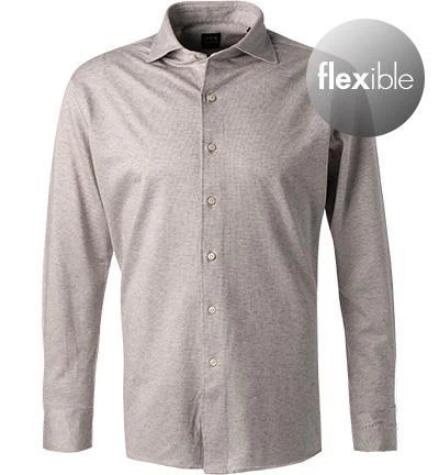 BOGGI MILANO Hemd BO21A0471/03 Jersey, Taupe meliert, Taupe 2 BOGGI MILANO Hemd BO21A0471/03 Jersey, Taupe meliert, Taupe – Bild 2