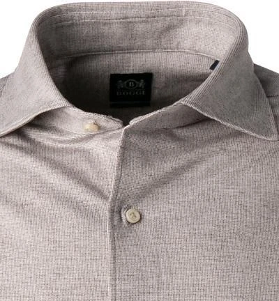 BOGGI MILANO Hemd BO21A0471/03 Jersey, Taupe meliert, Taupe 3 BOGGI MILANO Hemd BO21A0471/03 Jersey, Taupe meliert, Taupe – Bild 3