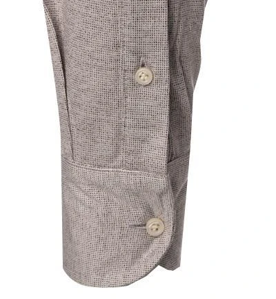 BOGGI MILANO Hemd BO21A0471/03 Jersey, Taupe meliert, Taupe 4 BOGGI MILANO Hemd BO21A0471/03 Jersey, Taupe meliert, Taupe – Bild 4