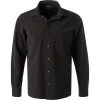 BOGGI MILANO Hemd BO21A0206/01 Mikrofaser wasserabweisend, Schwarz