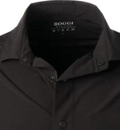 BOGGI MILANO Hemd BO21A0206/01 Mikrofaser wasserabweisend, Schwarz -hemdenverkauf 379980 norm2