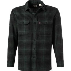 Levi's® Hemd 187/0165 Overshirt, Relaxed Fit, Baumwolle, Tannengrün kariert, Tannengrün