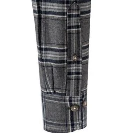 Gant Overshirt 3017776/90 Regular Fit, Baumwolle wattiert, Grau-navy kariert, Grau-navy -hemdenverkauf 380070 norm3