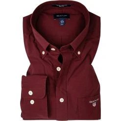 Gant Hemd B.D. 3046400/605 Regular Fit, Popeline, Dunkelrot