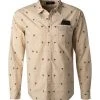 Scotch & Soda Hemd 163339/0217 Regular Fit, Baumwolle, Creme gemustert, Creme