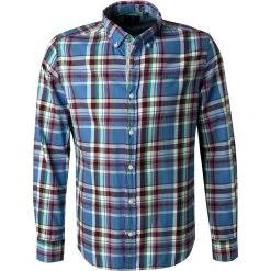 N.Z.A. Hemd 21HN515/1688 Baumwolle, Blau kariert, Blau