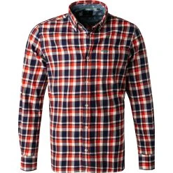 N.Z.A. Hemd 21HN516/1388 Baumwolle, Rotorange-blau kariert, Orange