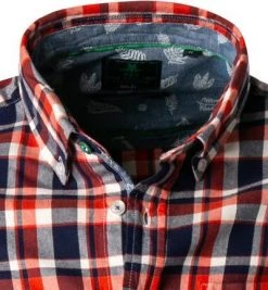 N.Z.A. Hemd 21HN516/1388 Baumwolle, Rotorange-blau kariert, Orange -hemdenverkauf 380149 norm2