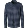 Stenströms Hemd 612371/8228/183 Fitted Body, Flanell, Blau-grau kariert, Blau-grau
