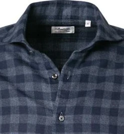 Stenströms Hemd 612371/8228/183 Fitted Body, Flanell, Blau-grau kariert, Blau-grau -hemdenverkauf 380185 norm2