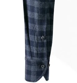 Stenströms Hemd 612371/8228/183 Fitted Body, Flanell, Blau-grau kariert, Blau-grau -hemdenverkauf 380185 norm3