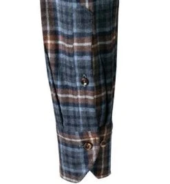 Stenströms Hemd 612261/8225/153 Fitted Body, Flanell, Blau-braun kariert, Blau-braun -hemdenverkauf 380186 norm3