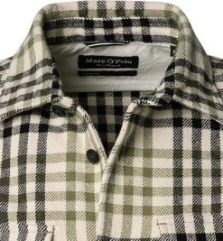 Marc O'Polo Overshirt 129 7240 42336/D16 Baumwolle, Sand-grün kariert, Sand-grün -hemdenverkauf 380187 norm2