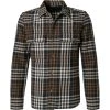 Marc O'Polo Overshirt 129 7240 42336/K80 Baumwolle, Sand-nachtblau kariert, Sand-nachtblau