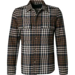 Marc O'Polo Overshirt 129 7240 42336/K80 Baumwolle, Sand-nachtblau kariert, Sand-nachtblau