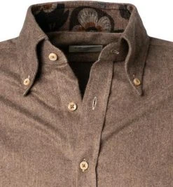 Stenströms Hemd 684261/1923/270 Fitted Body, Flanell, Nussbraun meliert, Nussbraun -hemdenverkauf 380190 norm2