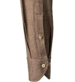 Stenströms Hemd 684261/1923/270 Fitted Body, Flanell, Nussbraun meliert, Nussbraun -hemdenverkauf 380190 norm4