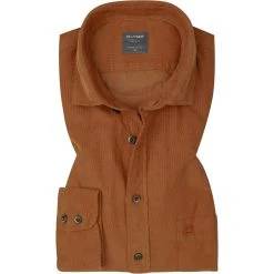 OLYMP Casual Modern Fit 4058/84/56 Hemd, Cord, Ocker