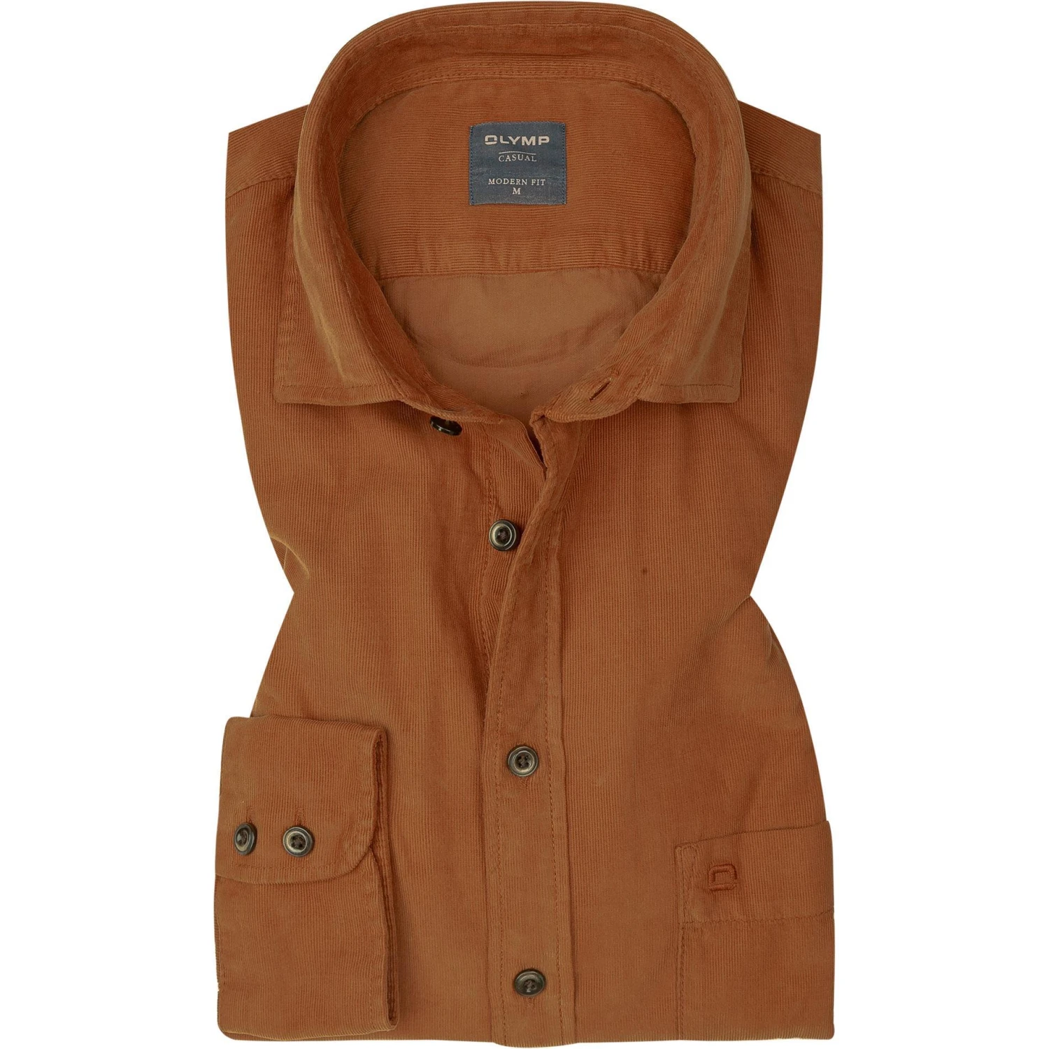 OLYMP Casual Modern Fit 4058/84/56 Hemd, Cord, Ocker 1 OLYMP Casual Modern Fit 4058/84/56 Hemd, Cord, Ocker