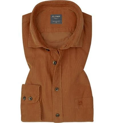OLYMP Casual Modern Fit 4058/84/56 Hemd, Cord, Ocker 2 OLYMP Casual Modern Fit 4058/84/56 Hemd, Cord, Ocker – Bild 2