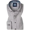 OLYMP Casual Modern Fit 4074/84/62 Hemd, Bio Baumwolle, Grau gemustert, Grau