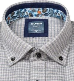 OLYMP Casual Modern Fit 4074/84/62 Hemd, Bio Baumwolle, Grau gemustert, Grau 6 OLYMP Casual Modern Fit 4074/84/62 Hemd, Bio Baumwolle, Grau gemustert, Grau -hemdenverkauf 380262 norm2