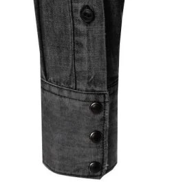 Replay Hemd M4981.000.228 94B/097 Jeanshemd, Baumwolle, Dunkelgrau -hemdenverkauf 380300 norm4