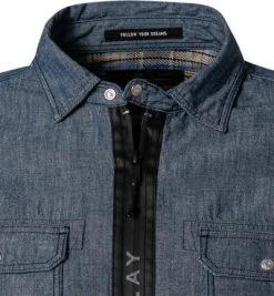 Replay Overshirt M4034.000.0 07/009 Baumwolle, Mittelblau -hemdenverkauf 380323 norm2