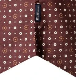 Ben Sherman Hemd 0065371/545 Regular Fit, Popeline, Bordeaux-weiß gemustert, Bordeaux -hemdenverkauf 380388 norm3