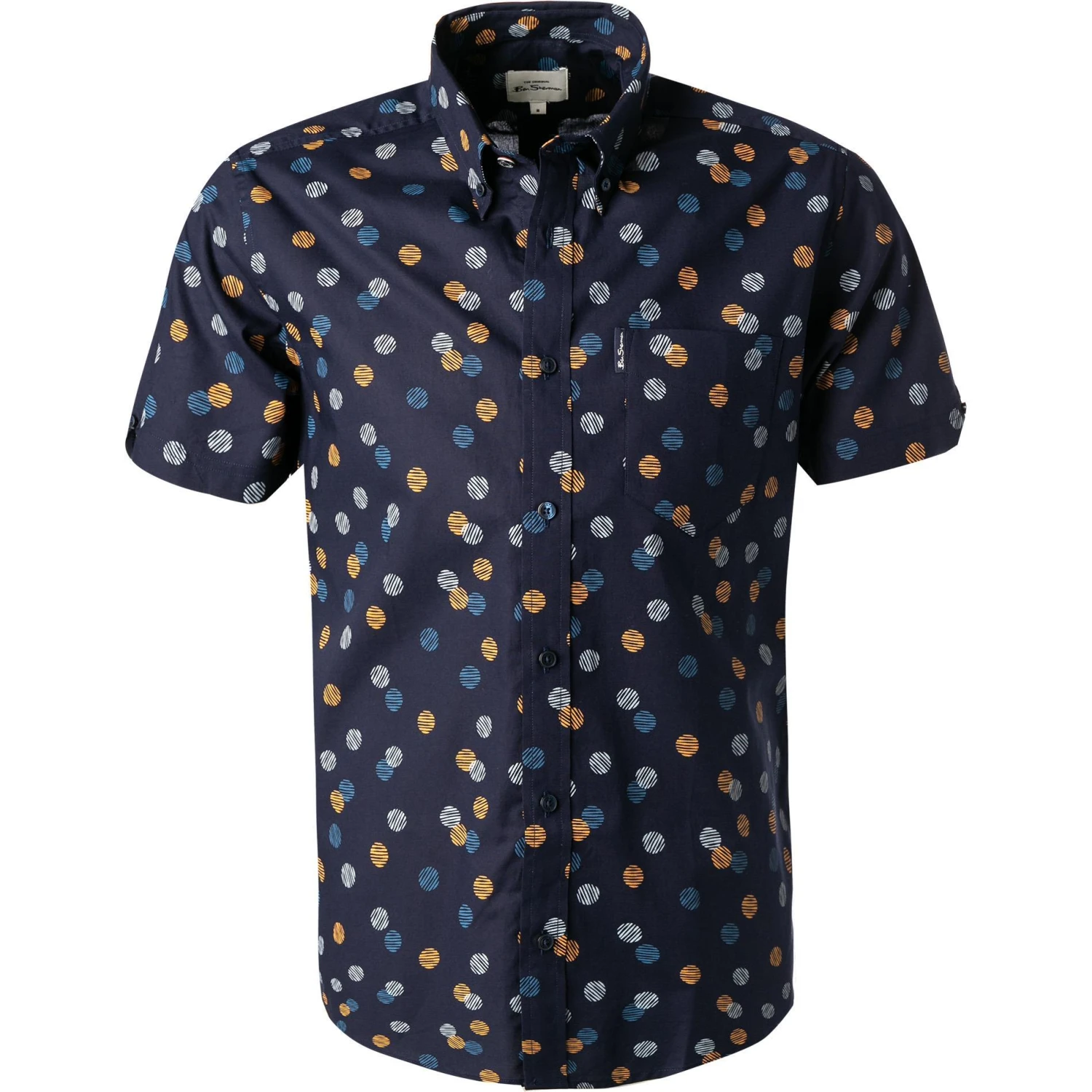 Ben Sherman Hemd 0065381/035 Kurzarmhemd, Regular Fit, Baumwolle, Marineblau gemustert, Marine 1 Ben Sherman Hemd 0065381/035 Kurzarmhemd, Regular Fit, Baumwolle, Marineblau gemustert, Marine