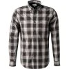 Ben Sherman Hemd 0065389/100 Regular Fit, Popeline, Graublau kariert, Blau