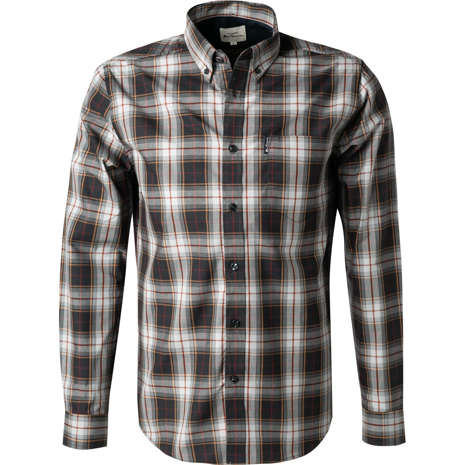 Ben Sherman Hemd 0065389/100 Regular Fit, Popeline, Graublau kariert, Blau 1 Ben Sherman Hemd 0065389/100 Regular Fit, Popeline, Graublau kariert, Blau