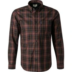 Ben Sherman Hemd 0065389/545 Regular Fit, Popeline, Bordeaux kariert, Bordeaux