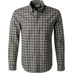 Ben Sherman Hemd 0065393/067 Regular Fit, Popeline, Dunkelgrün kariert, Dunkelgrün
