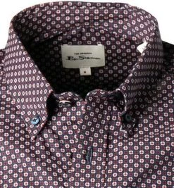 Ben Sherman Hemd 0065369/481 Regular Fit, Popeline, Navy-dunkelrot gemustert, Dunkelrot -hemdenverkauf 380401 norm2