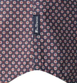 Ben Sherman Hemd 0065369/481 Regular Fit, Popeline, Navy-dunkelrot gemustert, Dunkelrot -hemdenverkauf 380401 norm3