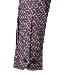 Ben Sherman Hemd 0065369/481 Regular Fit, Popeline, Navy-dunkelrot gemustert, Dunkelrot -hemdenverkauf 380401 norm4