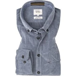 camel active Hemd 409117/6S27/45 Regular Fit, Baumwolle, Jeansblau meliert, Jeansblau