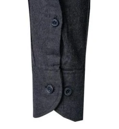 fakts Hemd 6053/291 Slim Fit, Flanell, Dunkelblau meliert, Dunkelblau -hemdenverkauf 380457 norm3